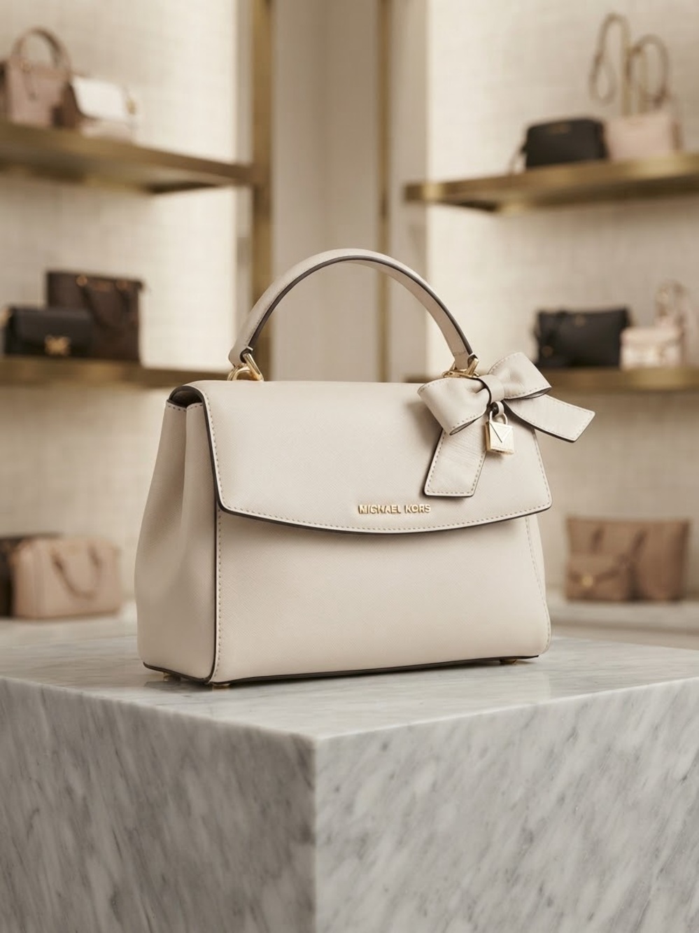 Michael Kors Women's Ava Small Leather Satchel